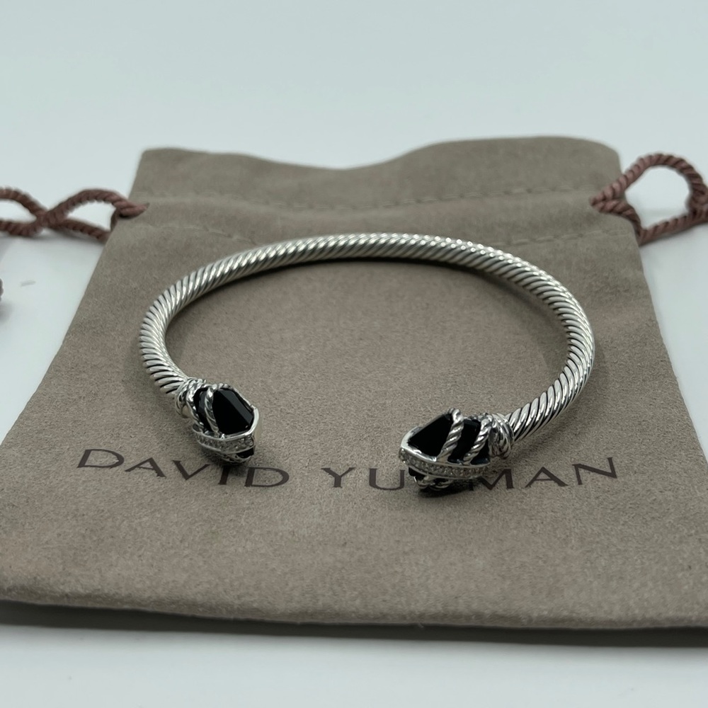 David Yurman 5mm Black Onyx Cable Wrap Bracelet